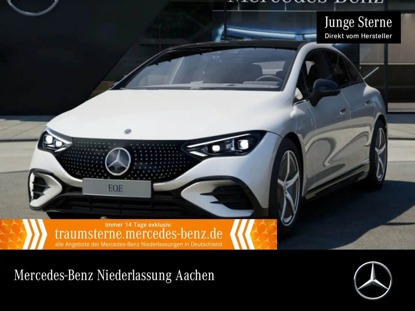 Mercedes-Benz EQE 300 AMG Fahrass Pano Burmester Distr+ HUD PTS Weiß - 1