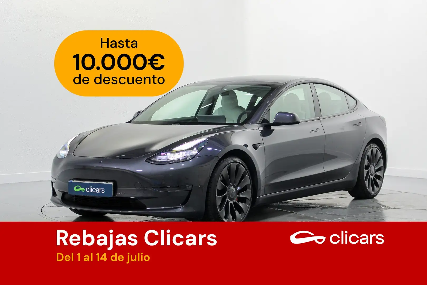 Tesla Model 3 Long-Range Dual Motor Performance AWD Zilver - 1