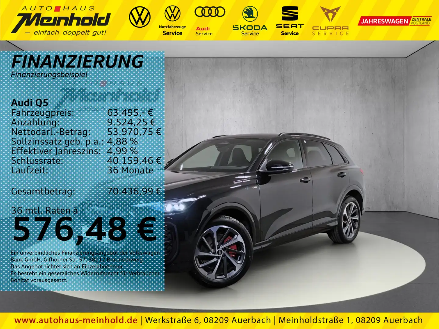 Audi Q5 2.0 TDI quattro, S-line 2x, AHK, Standh., ACC Nero - 1