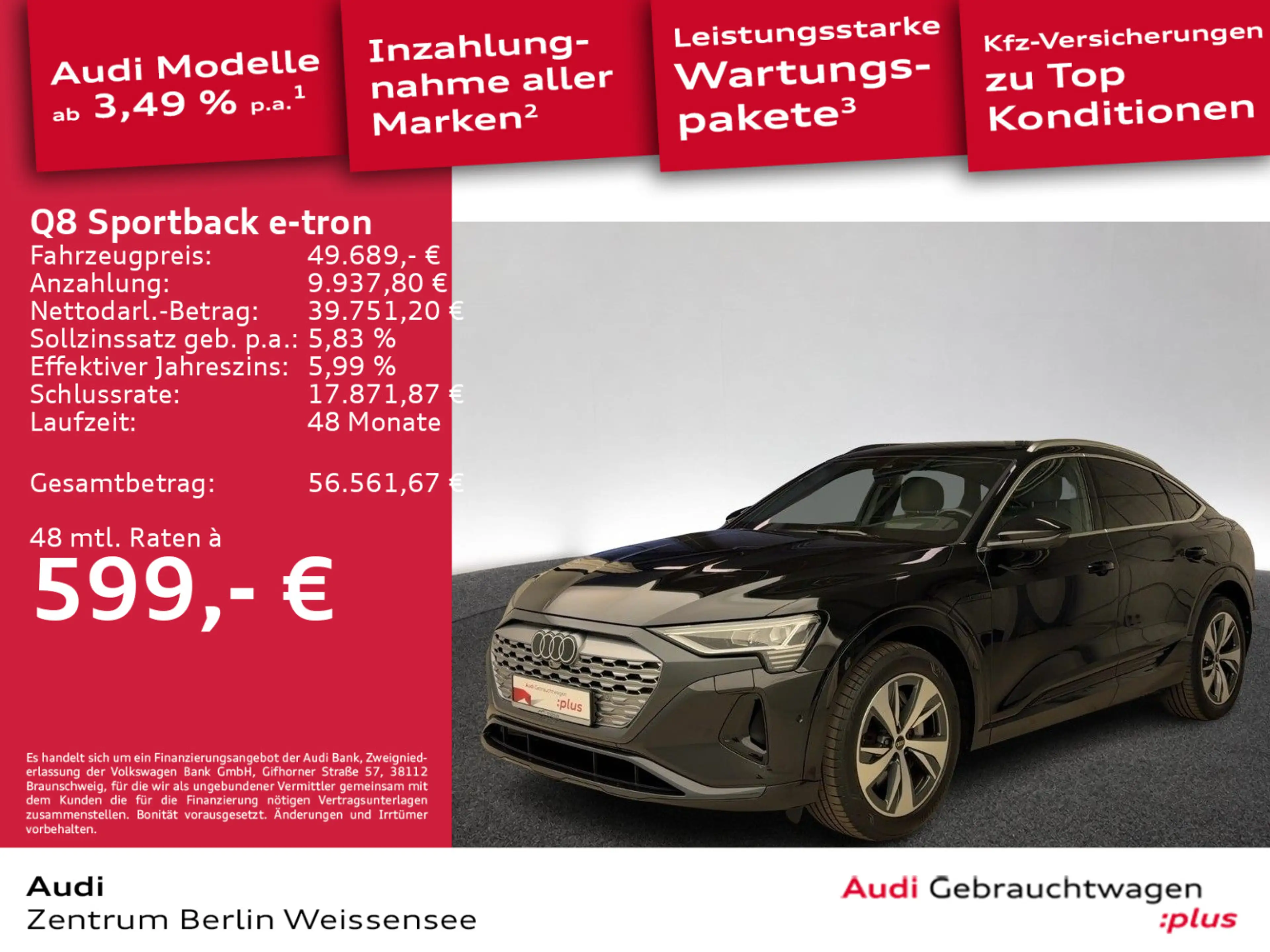 Audi Q8 e-tron Q8 e-tron Sportback 55 QUA*MATRIX*PANO*AHK*HUD* — photo 2