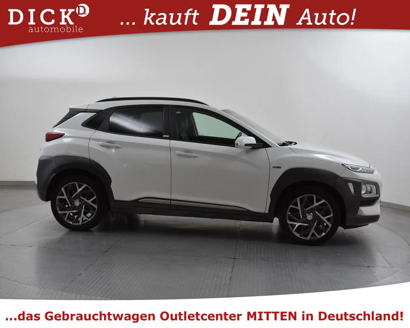Hyundai KONA 1.6 DCT Hyb Style NAVI+KAM+LEDER+SHZ+KRELL+ Weiß - 2