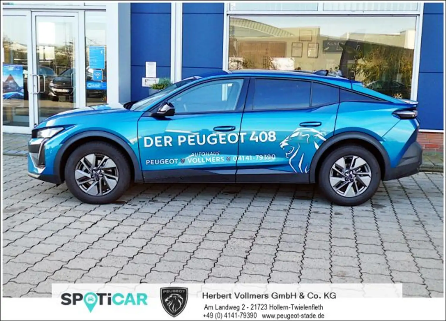 Peugeot 408 PureTech 130 EAT8 Allure, ACC, SHZ, EPH v+h, Komfo Blauw - 2