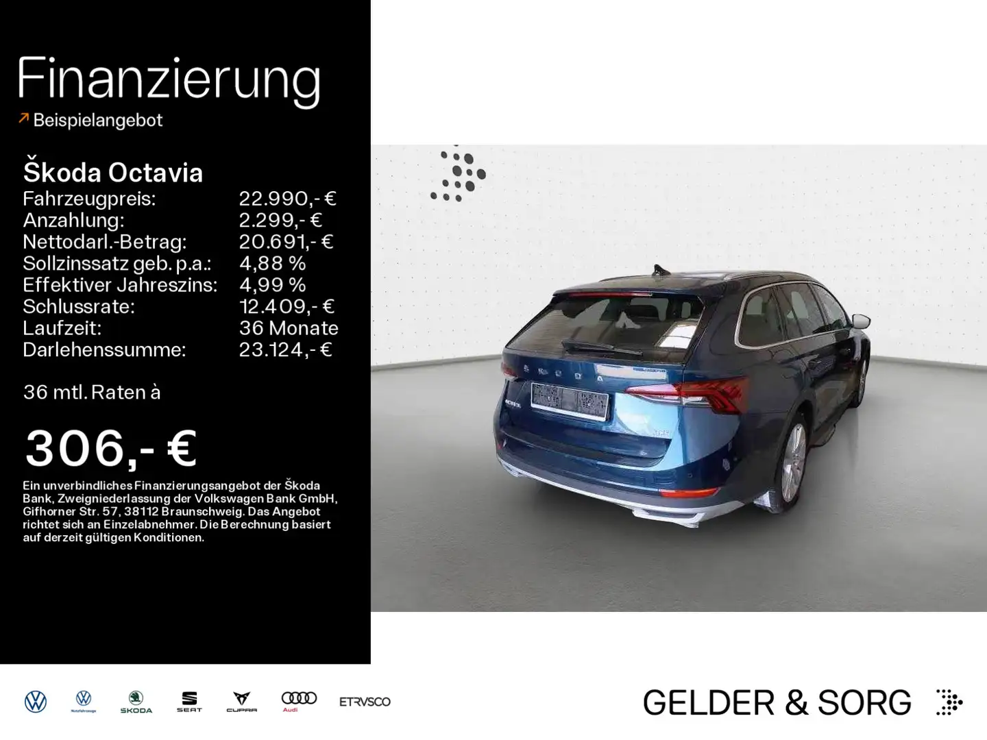 Skoda Octavia Combi Scout 2.0 TDI LED*Virtual*AHK*HuD Blau - 1