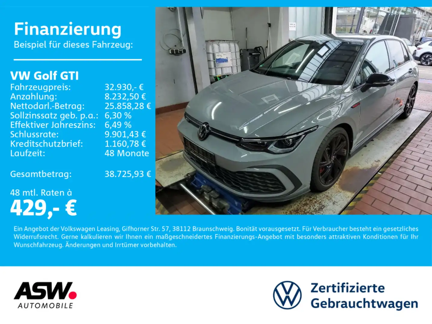 Volkswagen Golf GTI 2.0TSI DSG LED Nav RFK ACC HarmanKardon Grau - 1