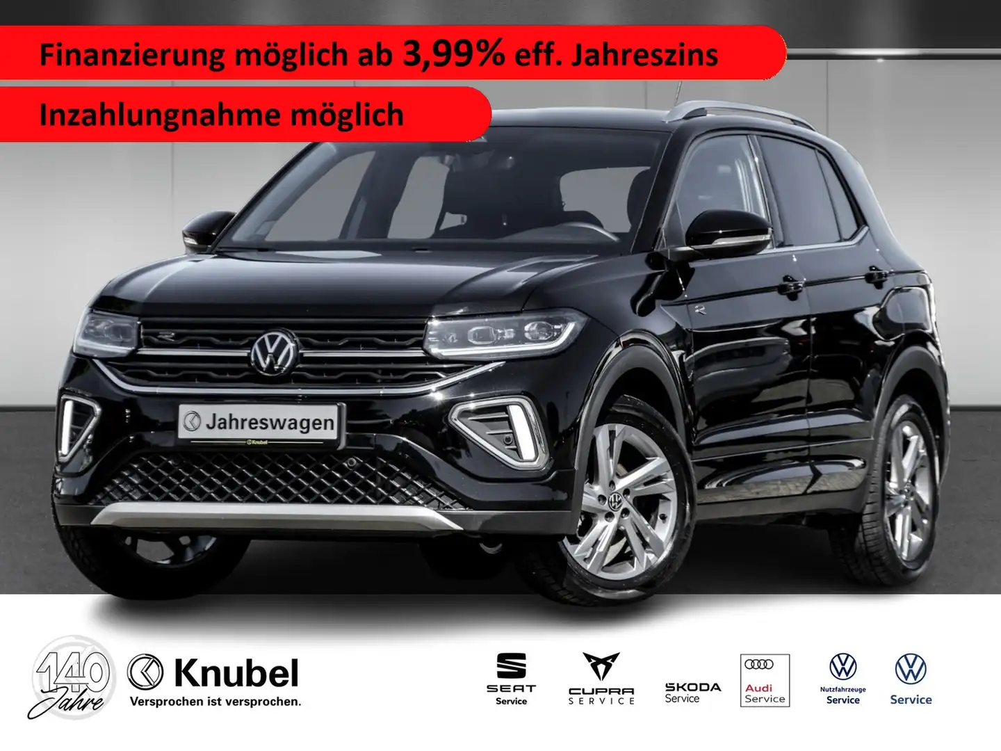 Volkswagen T-Cross R-Line 1.5 TSI DSG IQ.LIGHT/NAVI/AHK/ACC Schwarz - 1