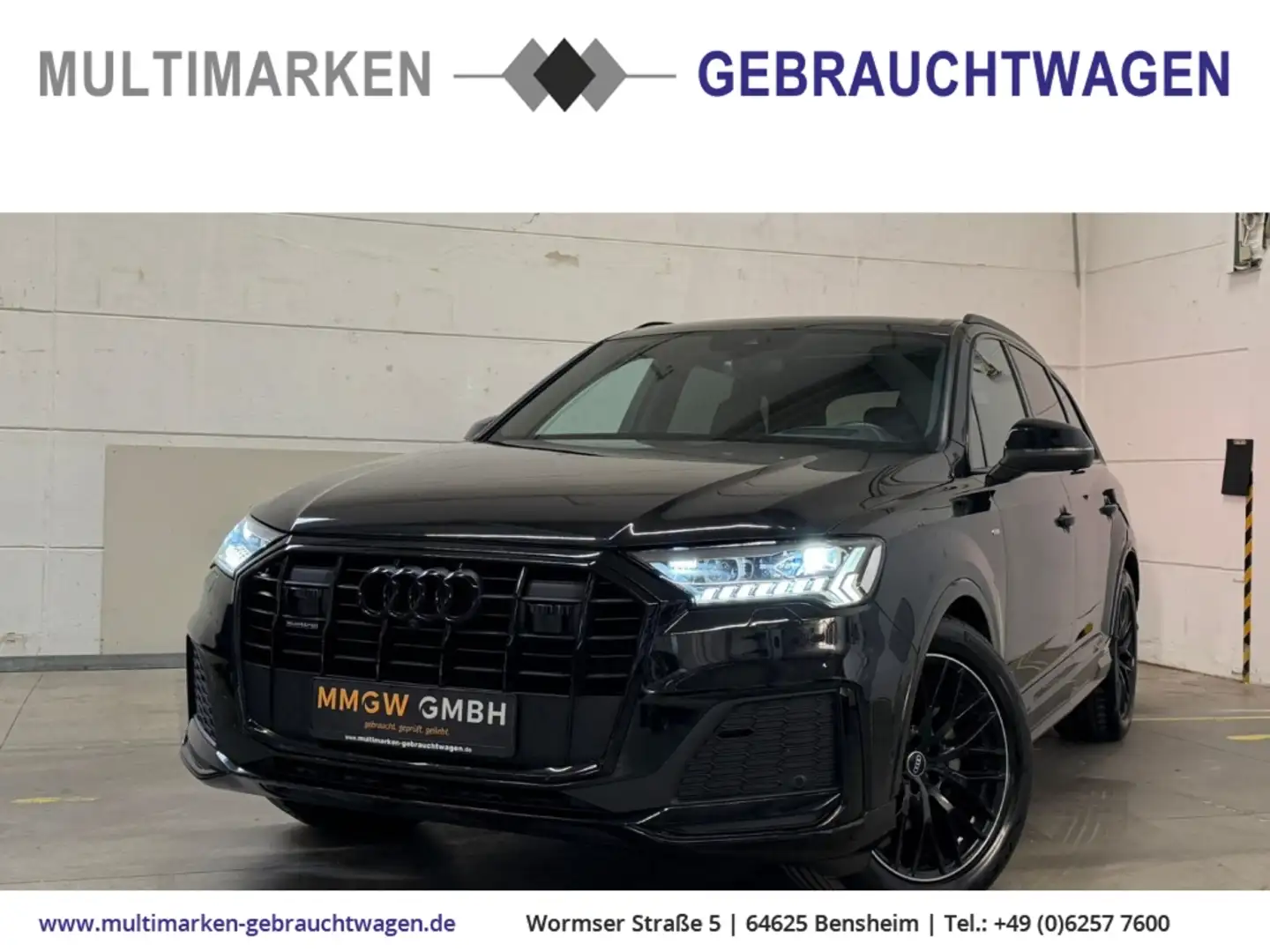 Audi Q7 50 TDI quattro S line Sport/HUD/Luftfederung/AD/AH Schwarz - 1