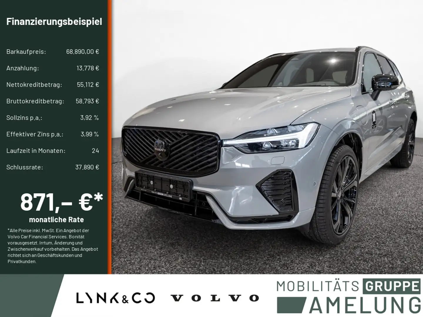 Volvo XC60 T8 AWD Black Edition Ultra LED PANO 360° Grau - 1