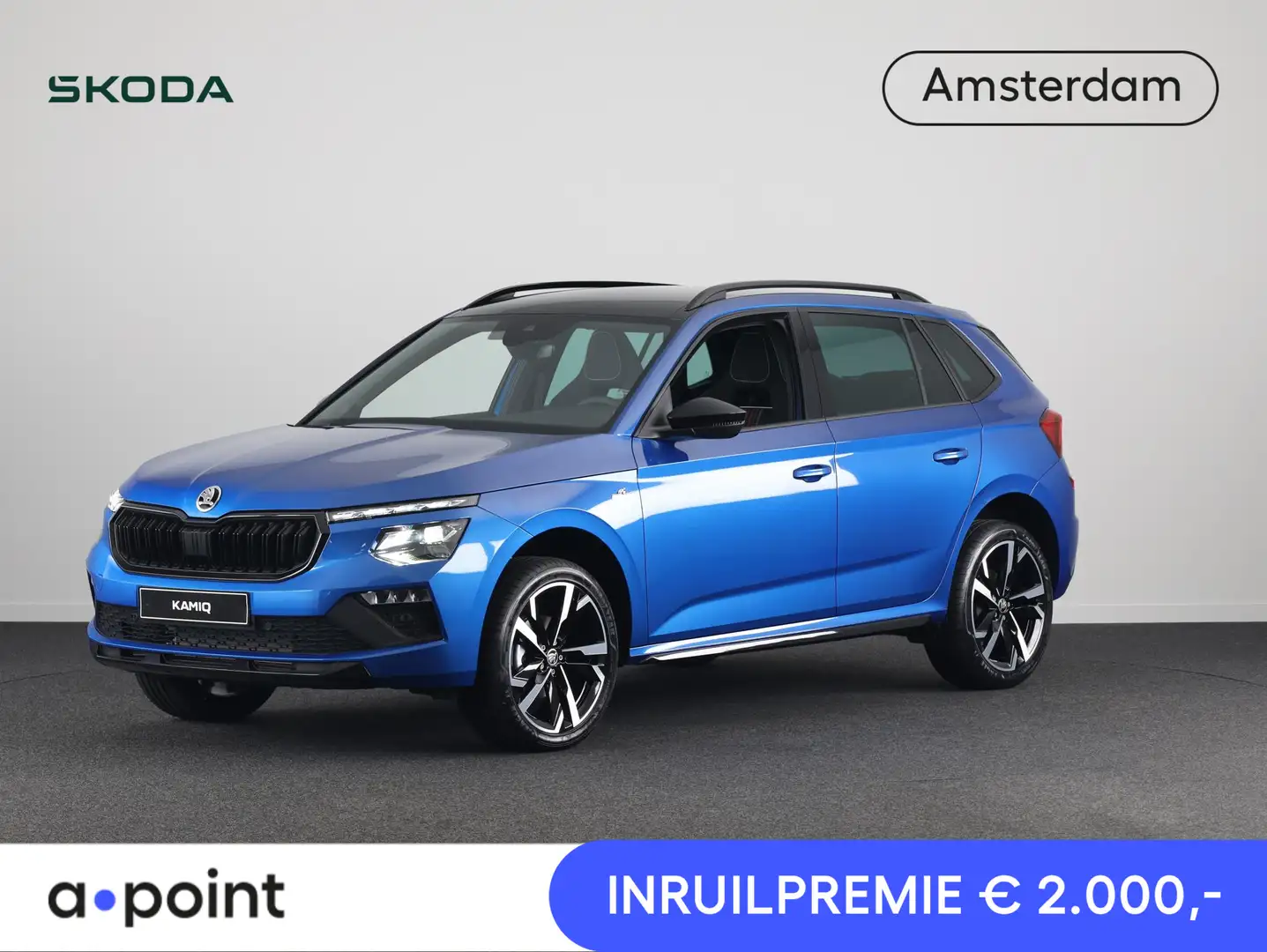 Skoda Kamiq Monte Carlo 1.0 TSI 115 pk 6 versn. Hand | Nieuw m Blauw - 1