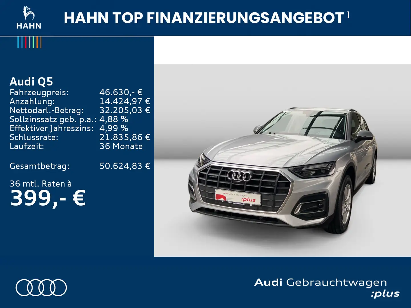 Audi Q5 50TFSIe qua S-tronic HUD Virtual CAM Silber - 2