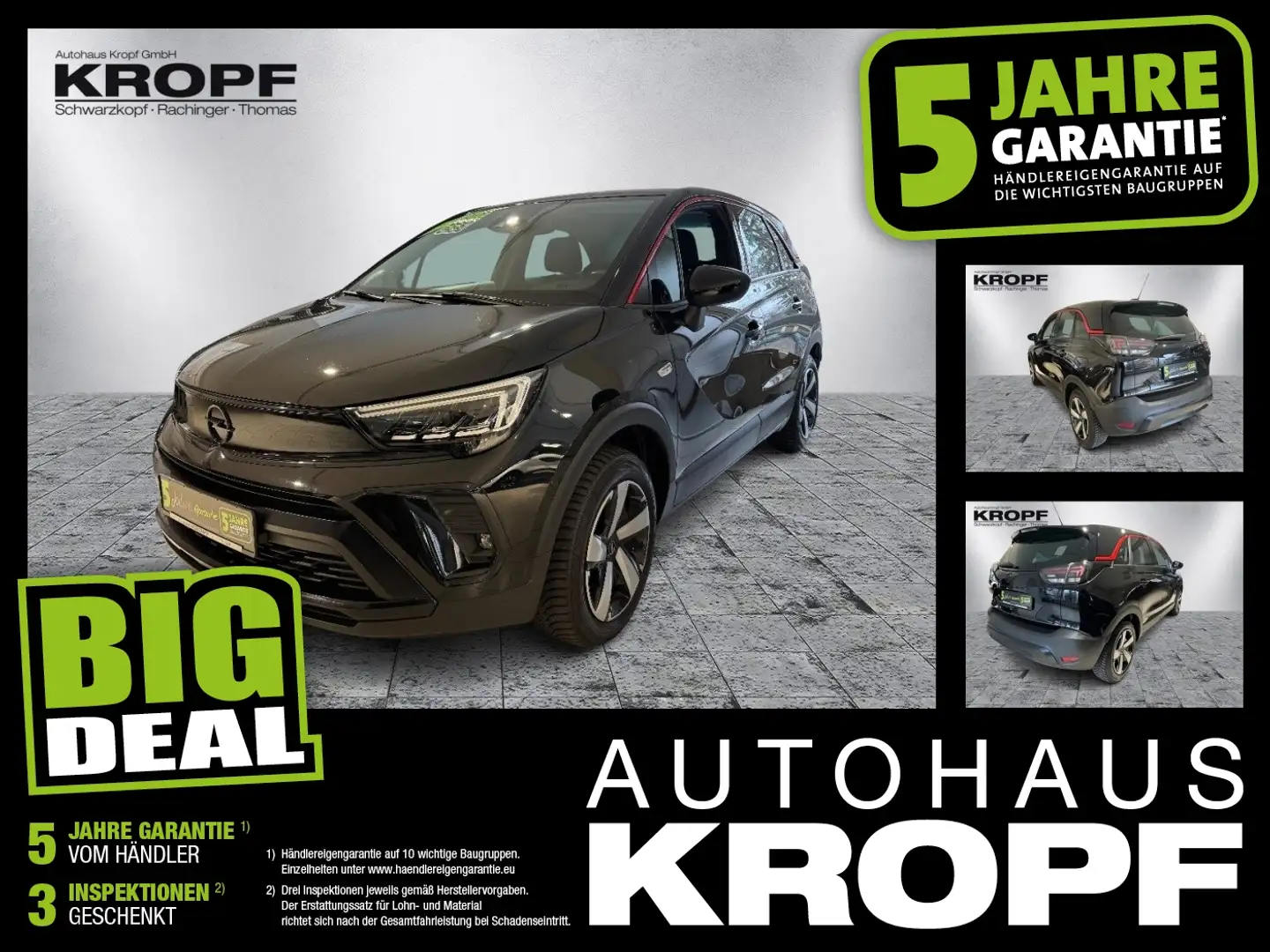 Opel Crossland 1.2 Turbo GS Line LED+SHZ+2xKlima+LM Schwarz - 1