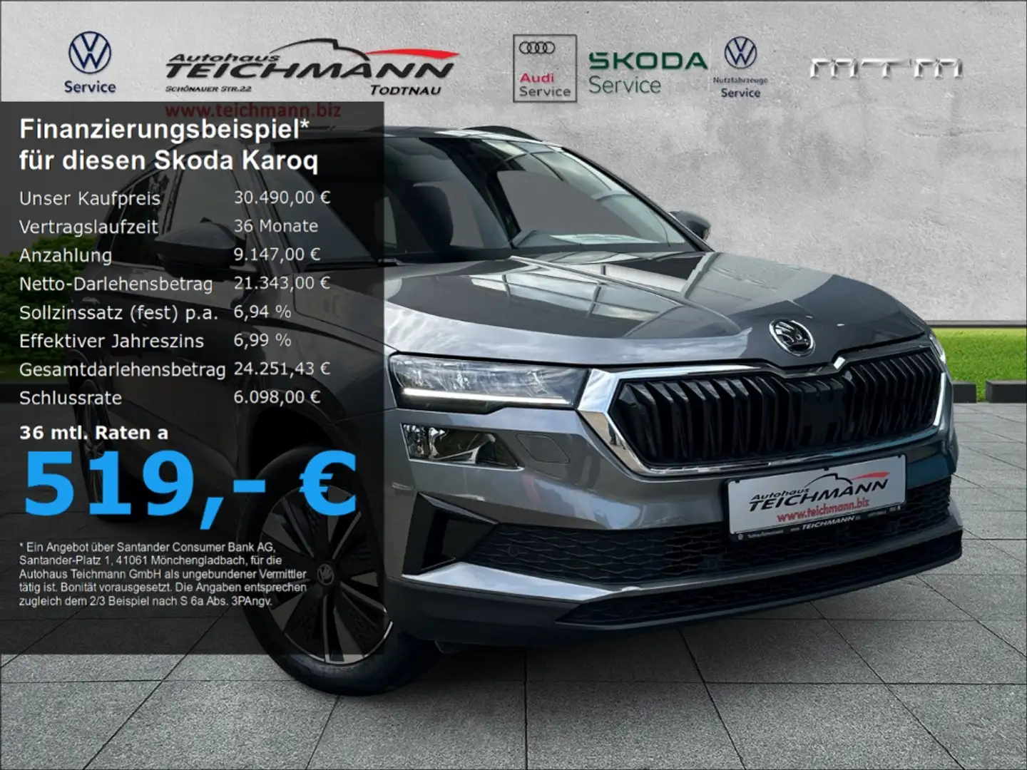 Skoda Karoq Tour 4x4 2.0 TDI DSG StandHeiz EU6d Grau - 1