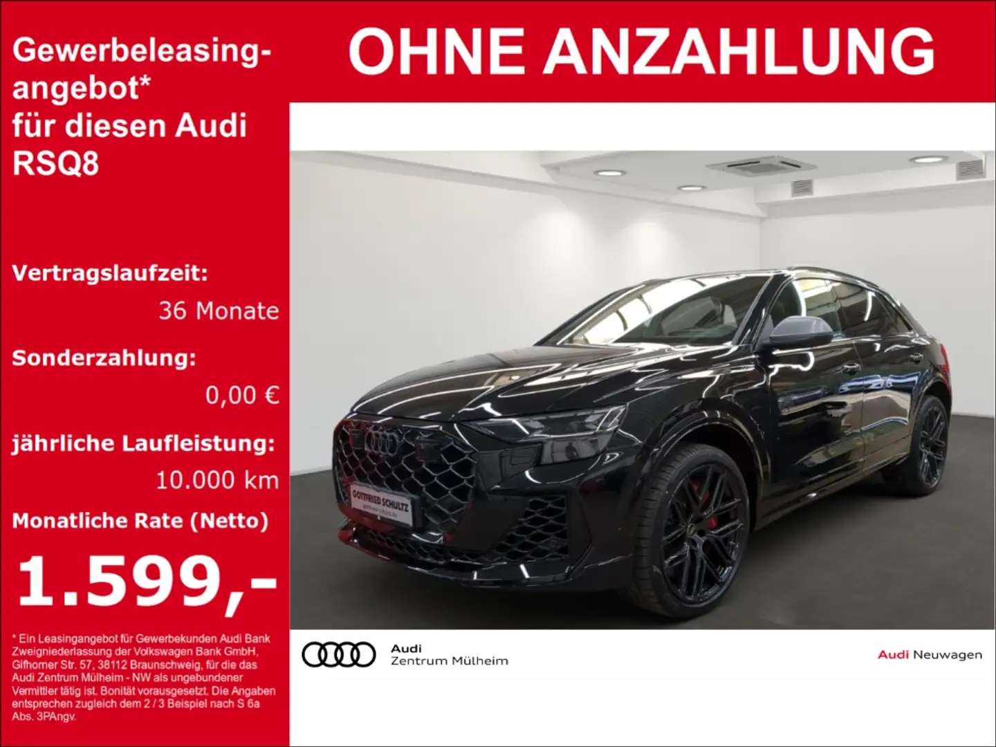 Audi RS Q8 performance 4.0 TFSI quattroHUD Luftfederung AD St Czarny - 1