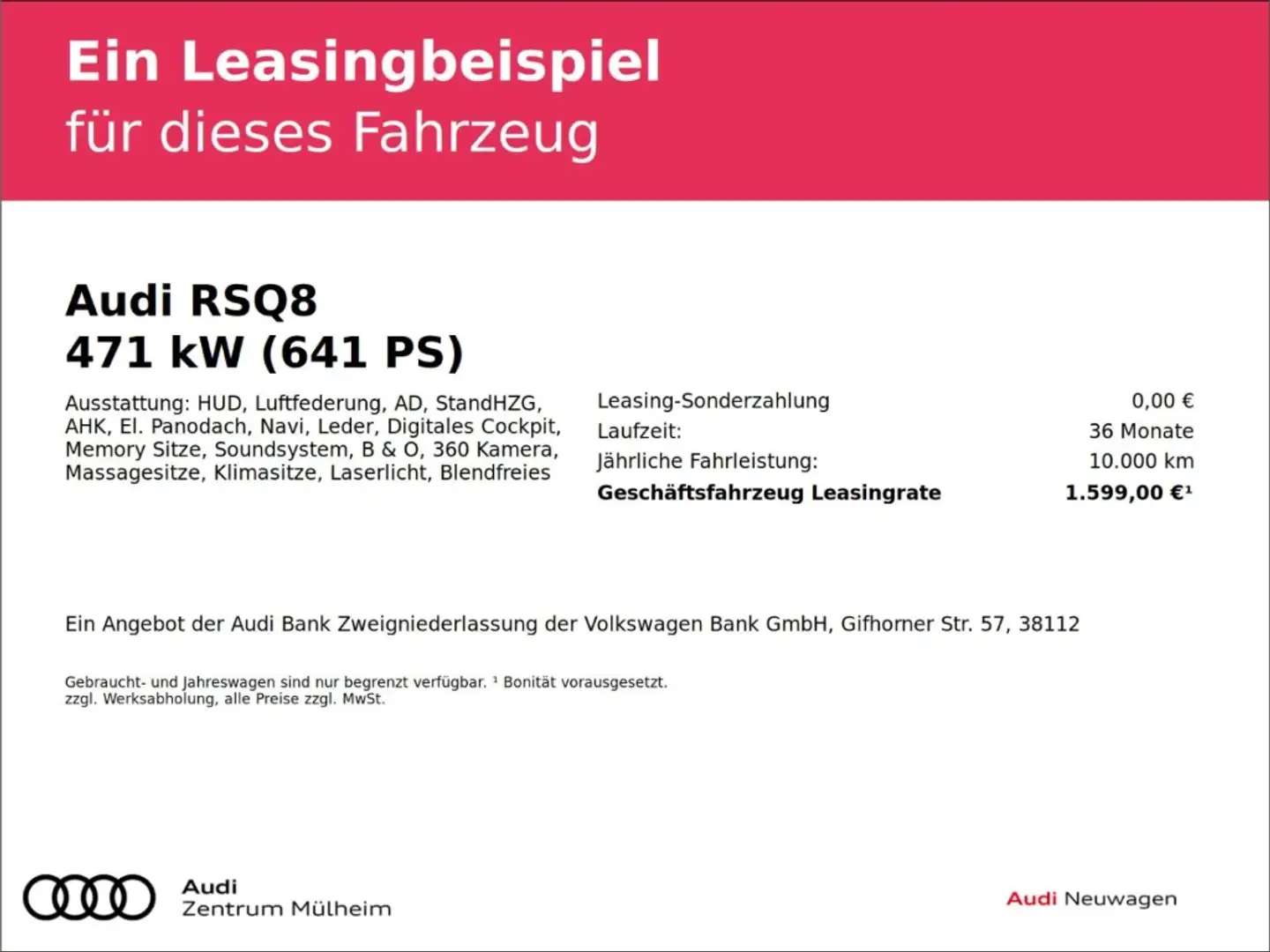 Audi RS Q8 performance 4.0 TFSI quattroHUD Luftfederung AD St Nero - 2