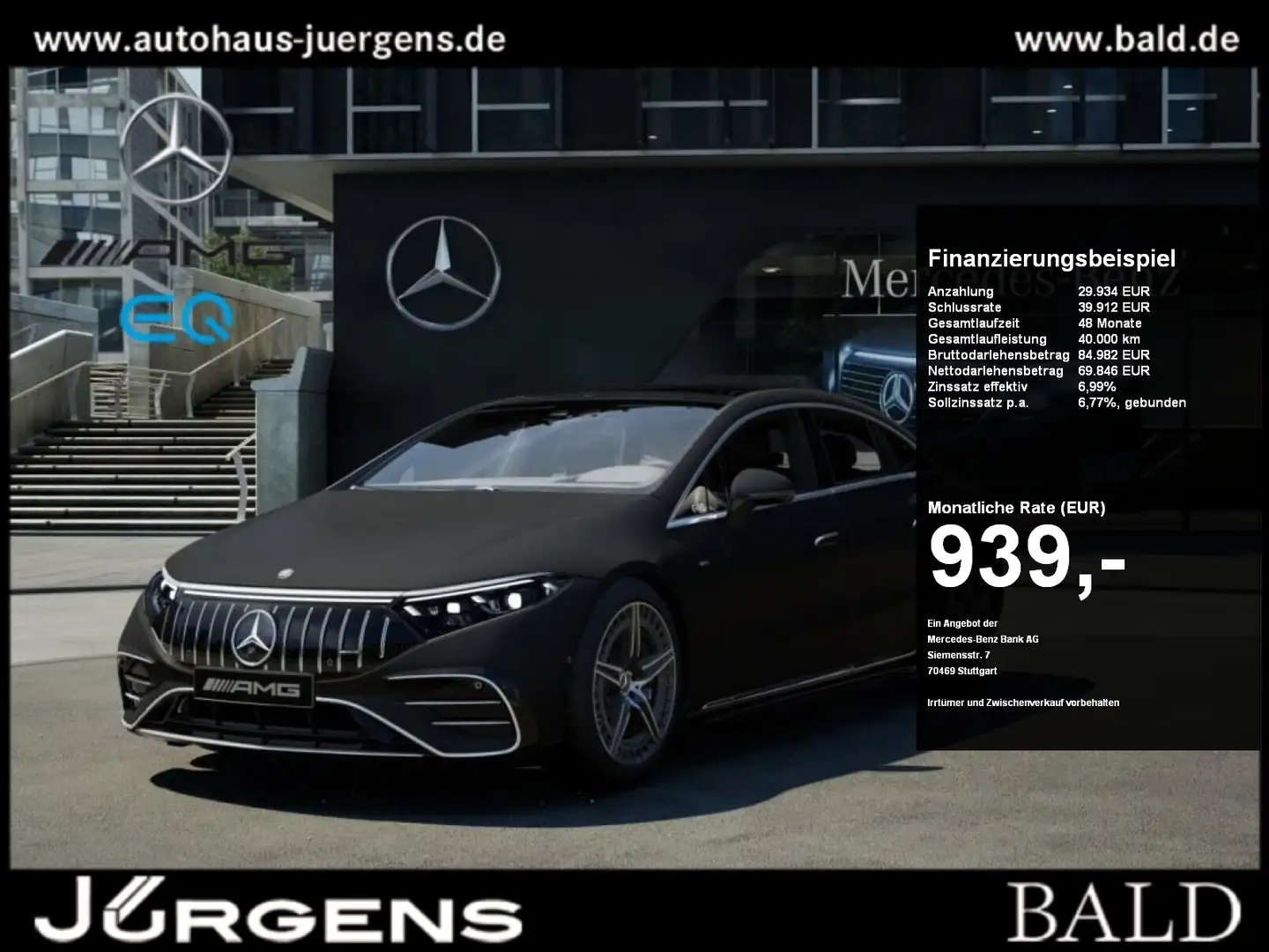 Mercedes-Benz EQS 53 AMG 4M+ MANUFAKTUR/Hyper/Pano/TV/Distr/21 Negro - 1