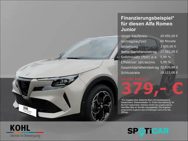 Alfa Romeo Junior Elettrica Speciale Matrix-LED Tech-Paket PDC Totwi