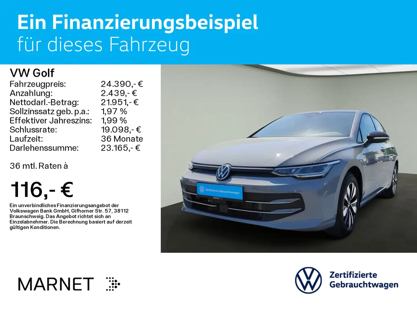 Volkswagen Golf VIII 1.5 TSI GOAL* LED* NAVI* KAMERA *3525k Gris - 2