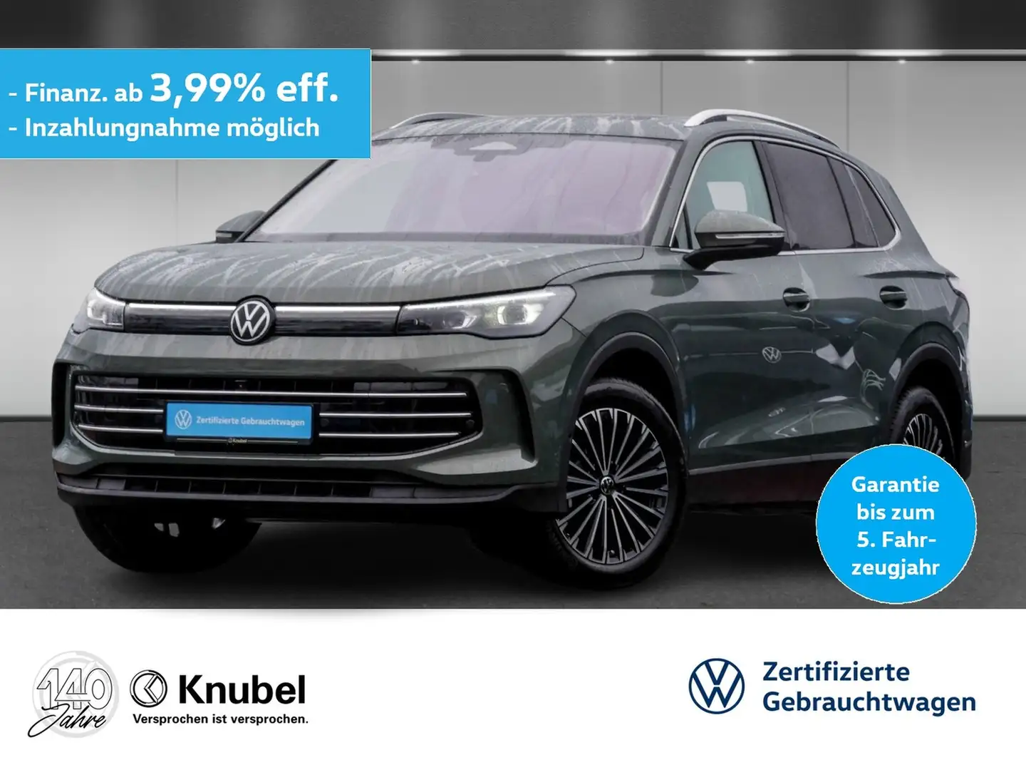 Volkswagen Tiguan Elegance 2.0 TDI DSG IQ.Light AHK Standhzg. Nav... Grün - 1