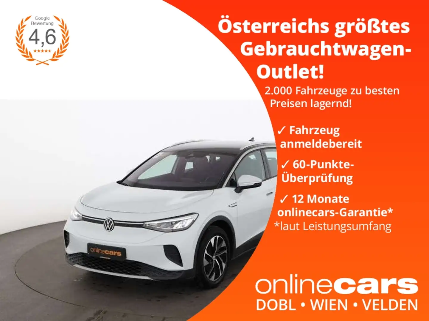 Volkswagen ID.4 Pure Performance 52kWh Aut LED RADAR NAVI Weiß - 1