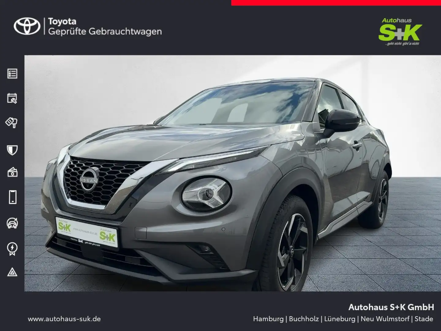 Nissan Juke 1.0 DIG-T N-Connecta*NAVI+DAB+KLIMA+KAMERA+PDC** Grau - 1