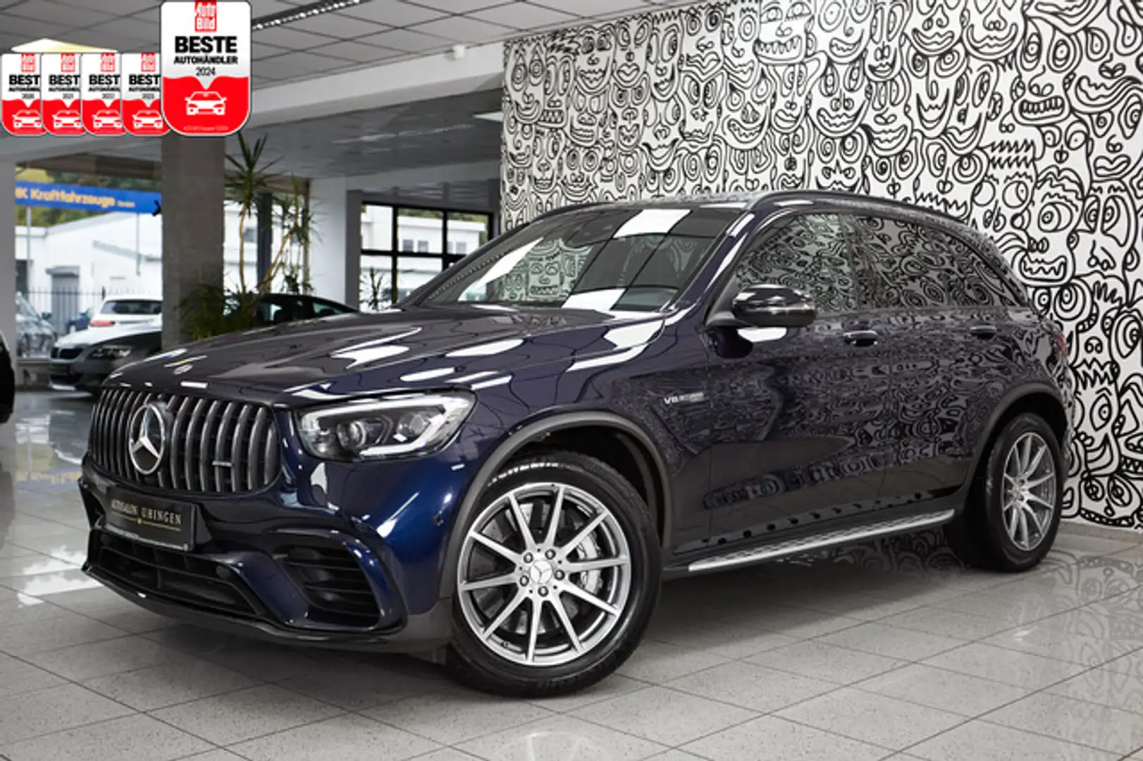 Mercedes-Benz GLC 63 AMG PERFORMANCE AGA + RIDE*LUFT*WIDE*PANO Blau - 1