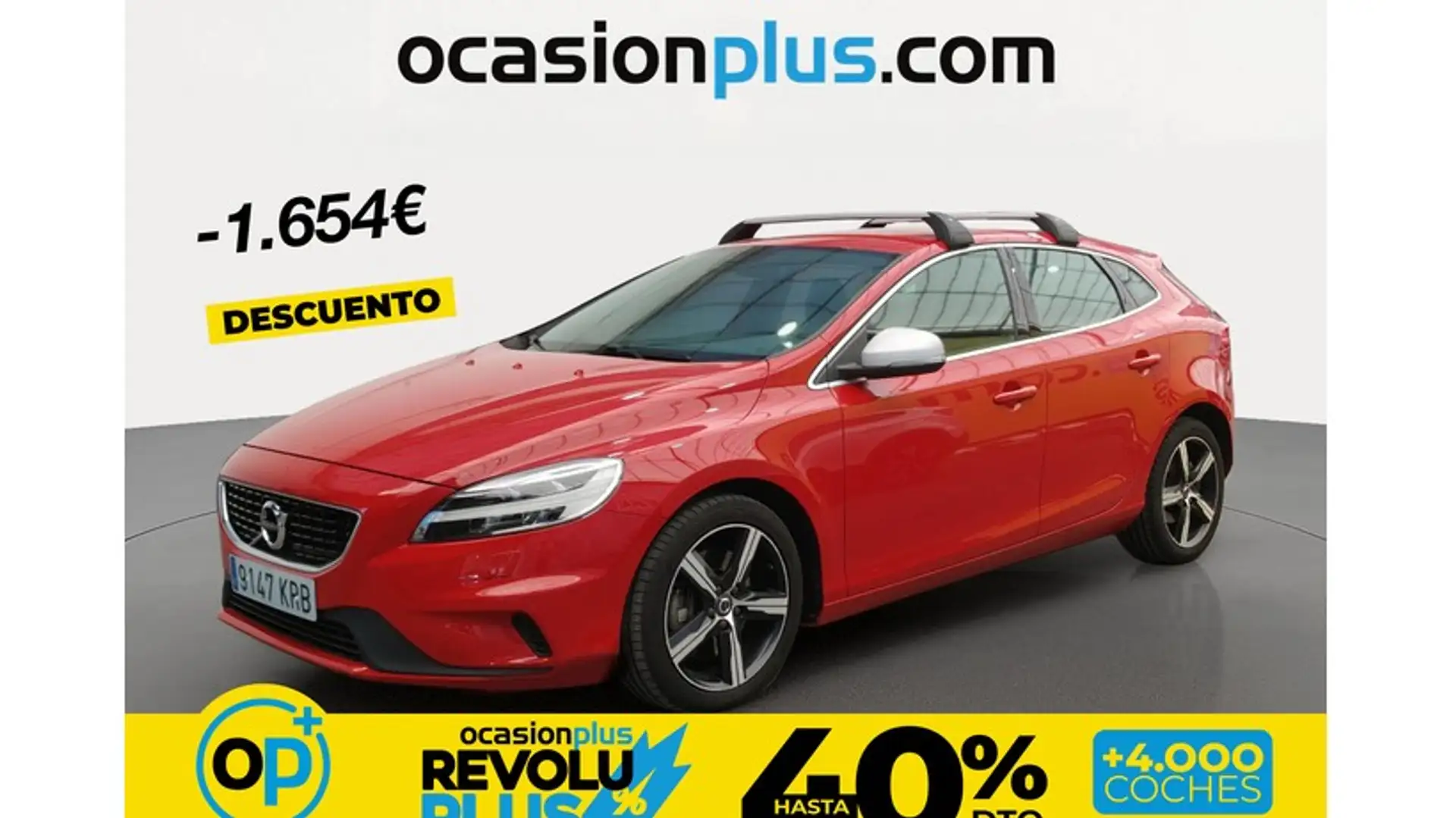 Volvo V40 T3 R-Design Momentum Aut. Rojo - 1