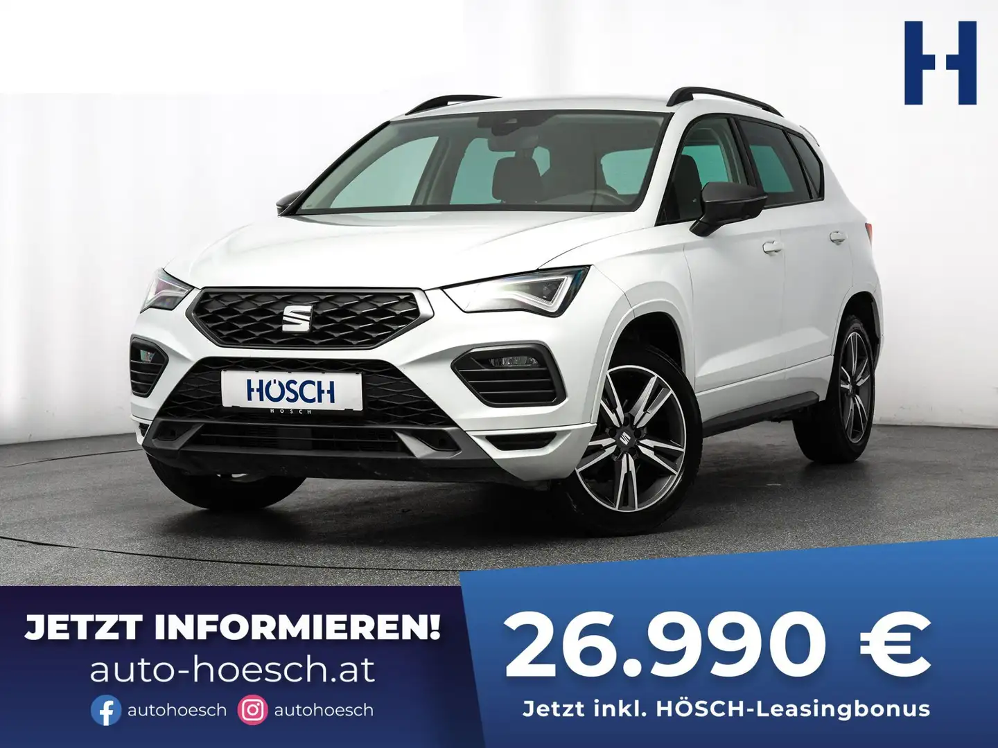 SEAT Ateca 1.5 TSI Aut. FR 18" NAV ACC LED TOP-ANGEBOT Weiß - 1