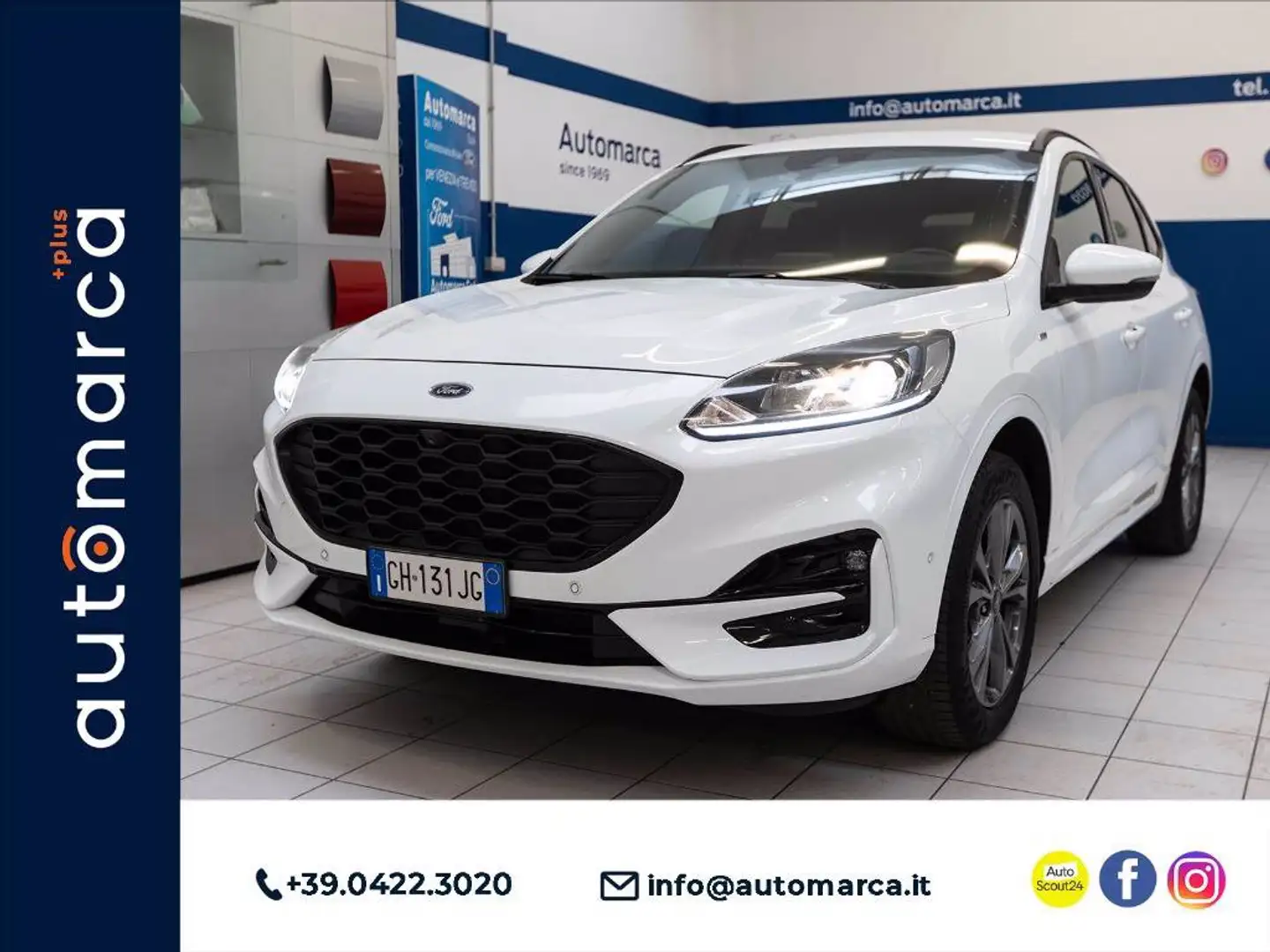 Ford Kuga 2.5 full hybrid ST-Line awd 190cv cvt Bianco - 1