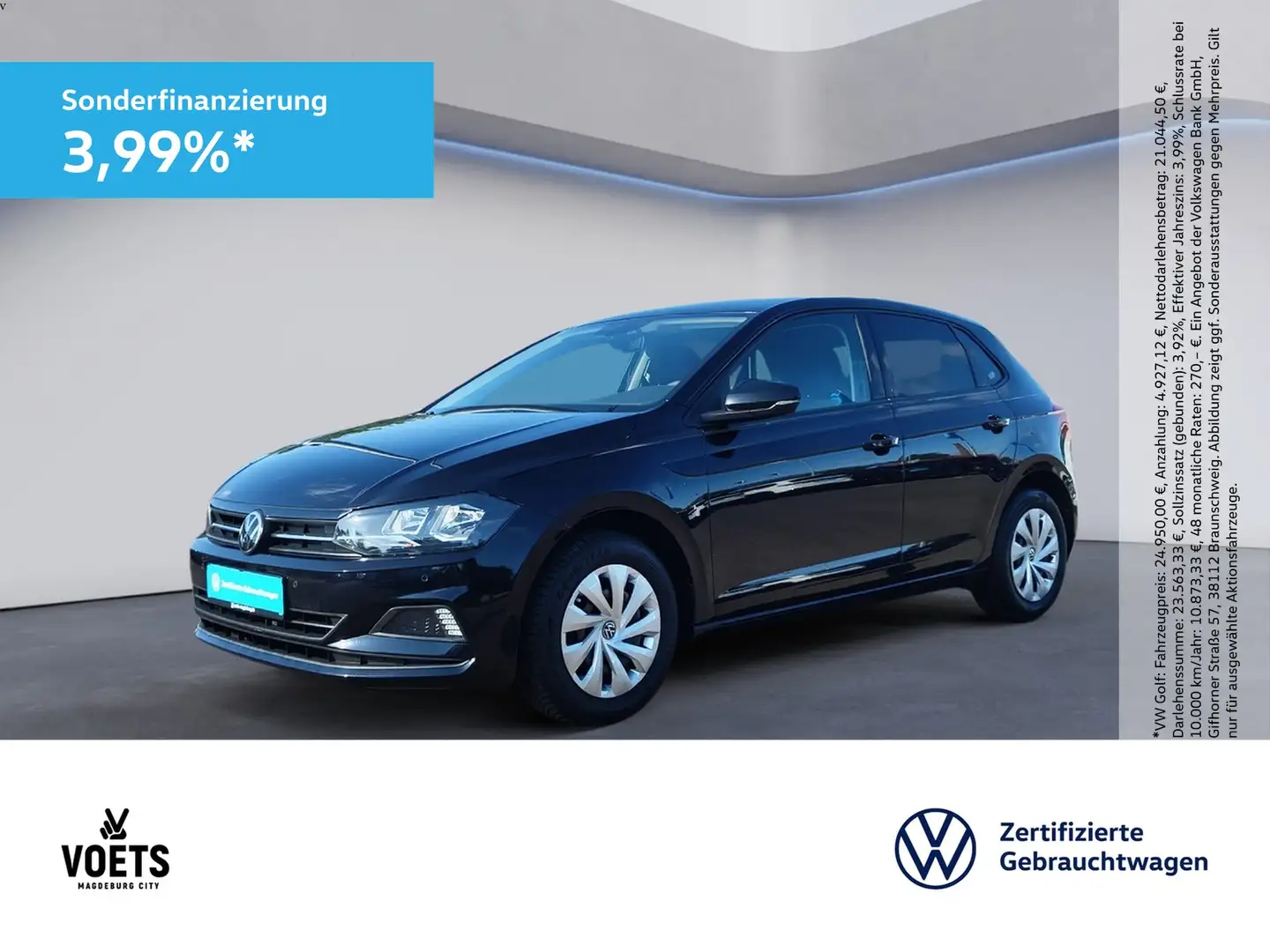 Volkswagen Polo 1.0 TSI Comfortline DSG+NAVI Schwarz - 1