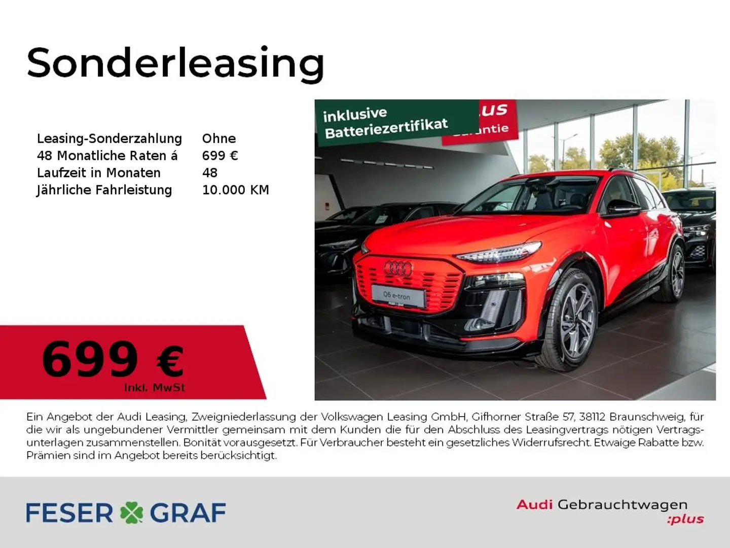 Audi Q6 performance S line /Leder/Pano/B&O/Tech+/AHK Rot - 1