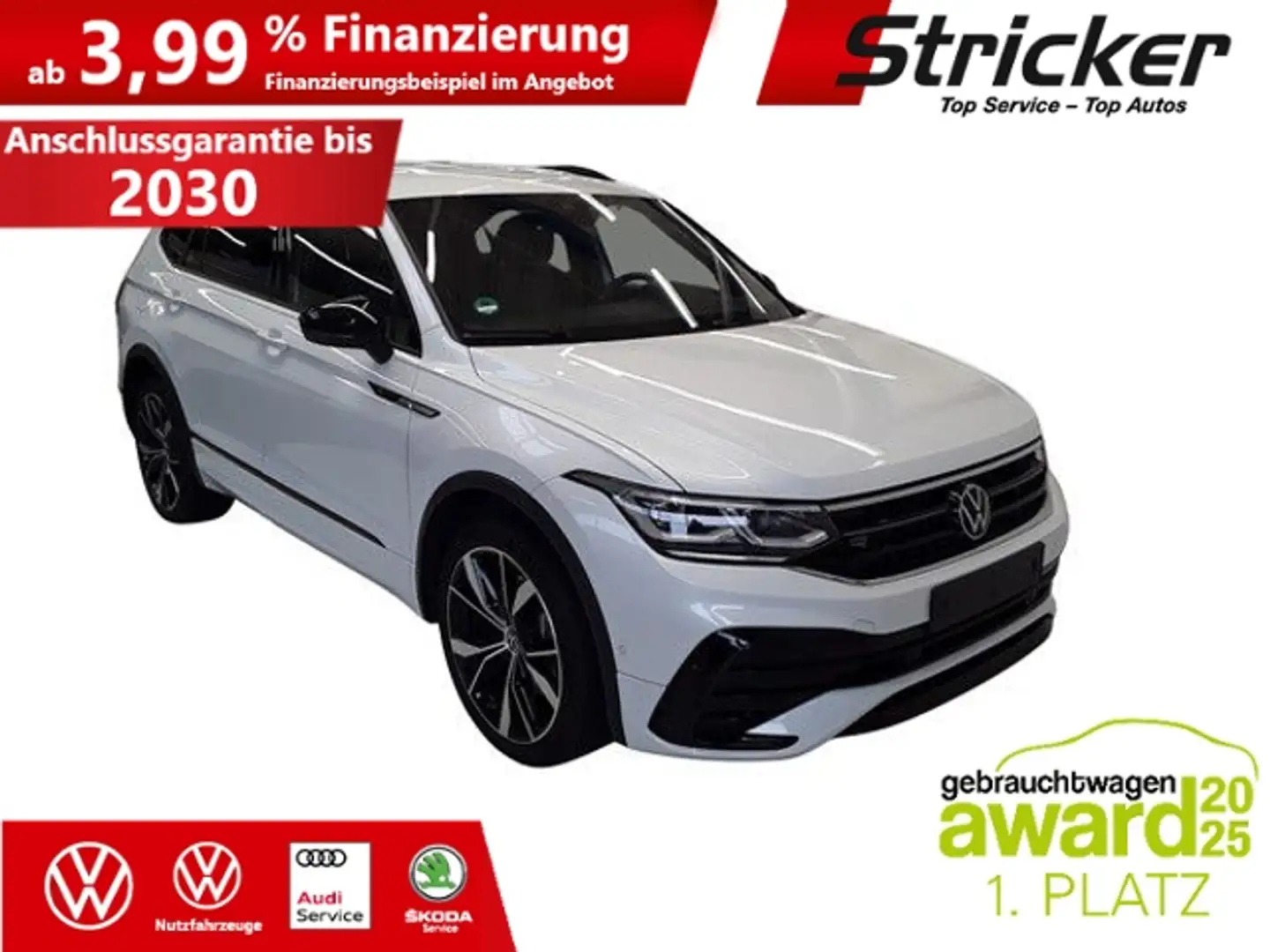Volkswagen Tiguan Allspace R-Line Black Style 2.0TSI DSG 4M 365,-ohne Anzahl Weiß - 2