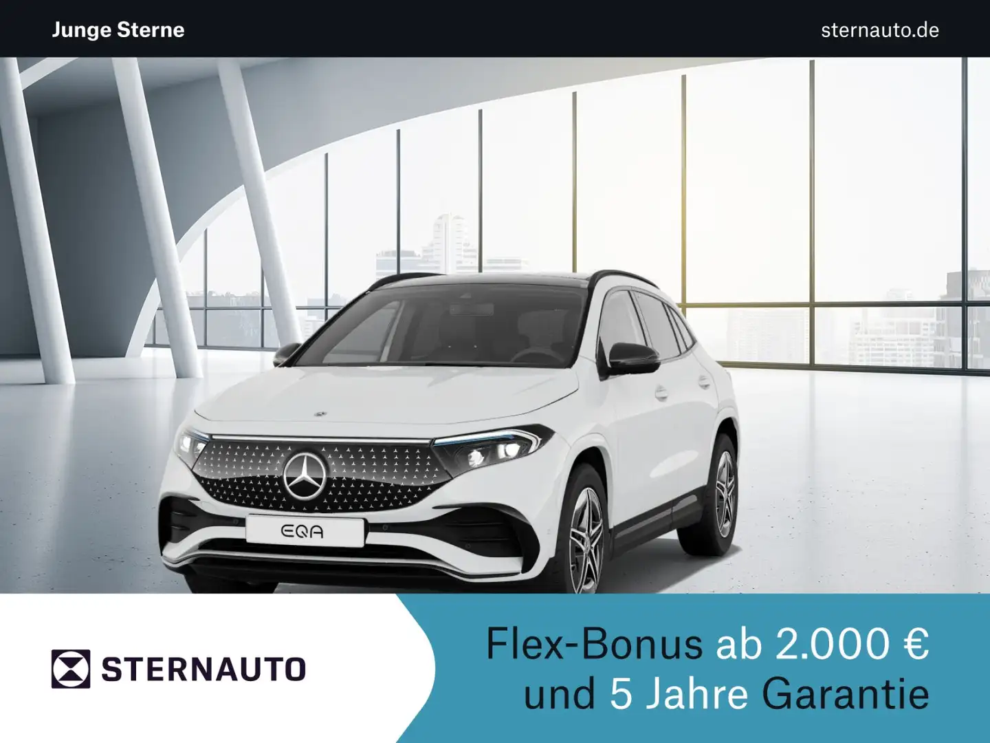Mercedes-Benz EQA 300 EQA 300 4M AMG Nightpak PanoDach AHK Winterpak LED Weiß - 1