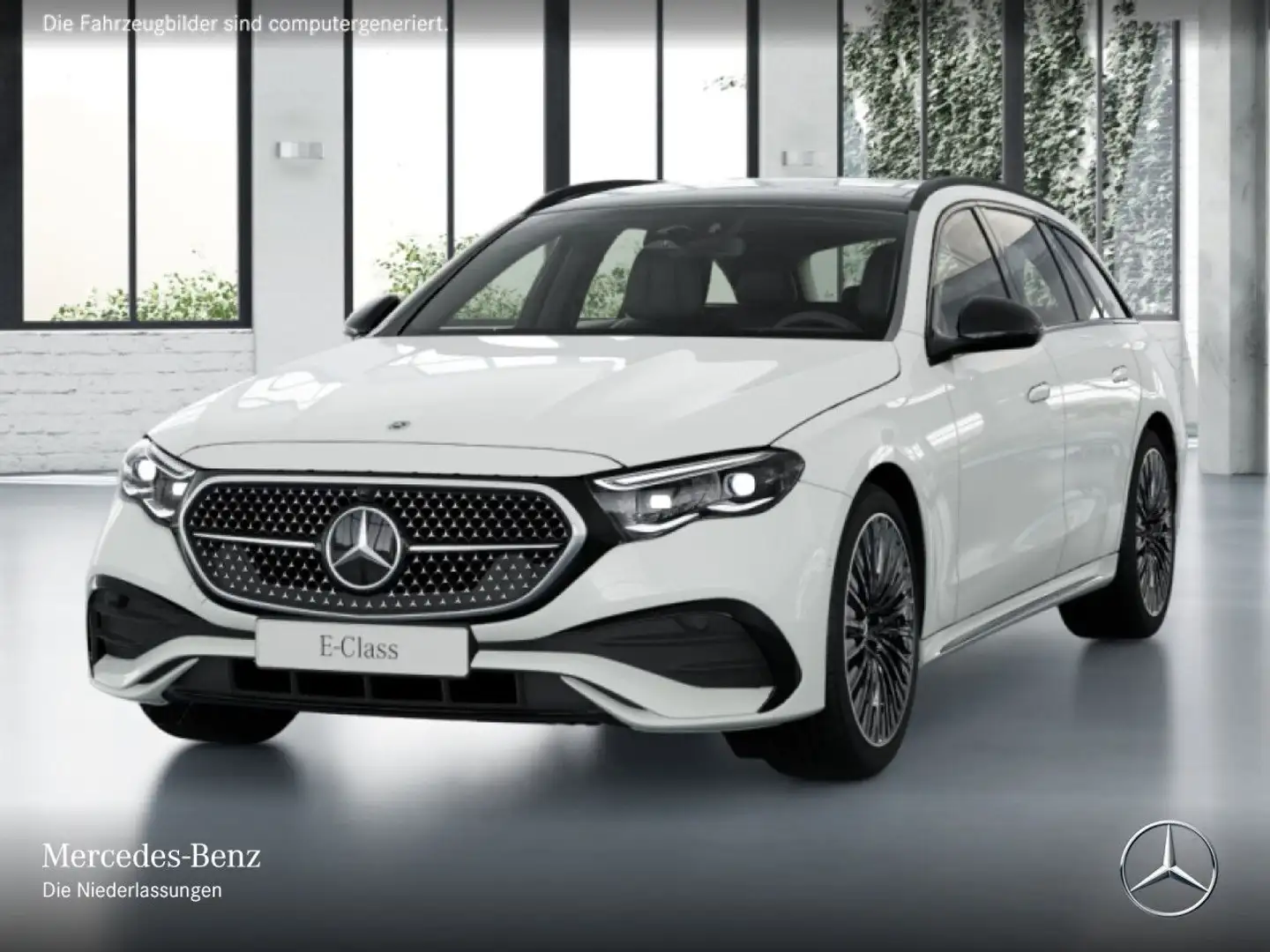 Mercedes-Benz E 220 d T AMG 360° Pano Multisitz AHK Sitzklima 9G Weiß - 2