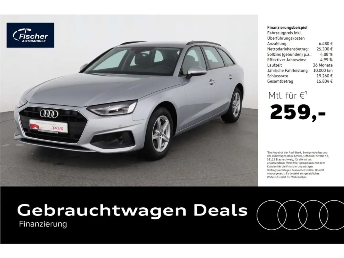 Audi A4 Avant 30 TDI Silber - 1
