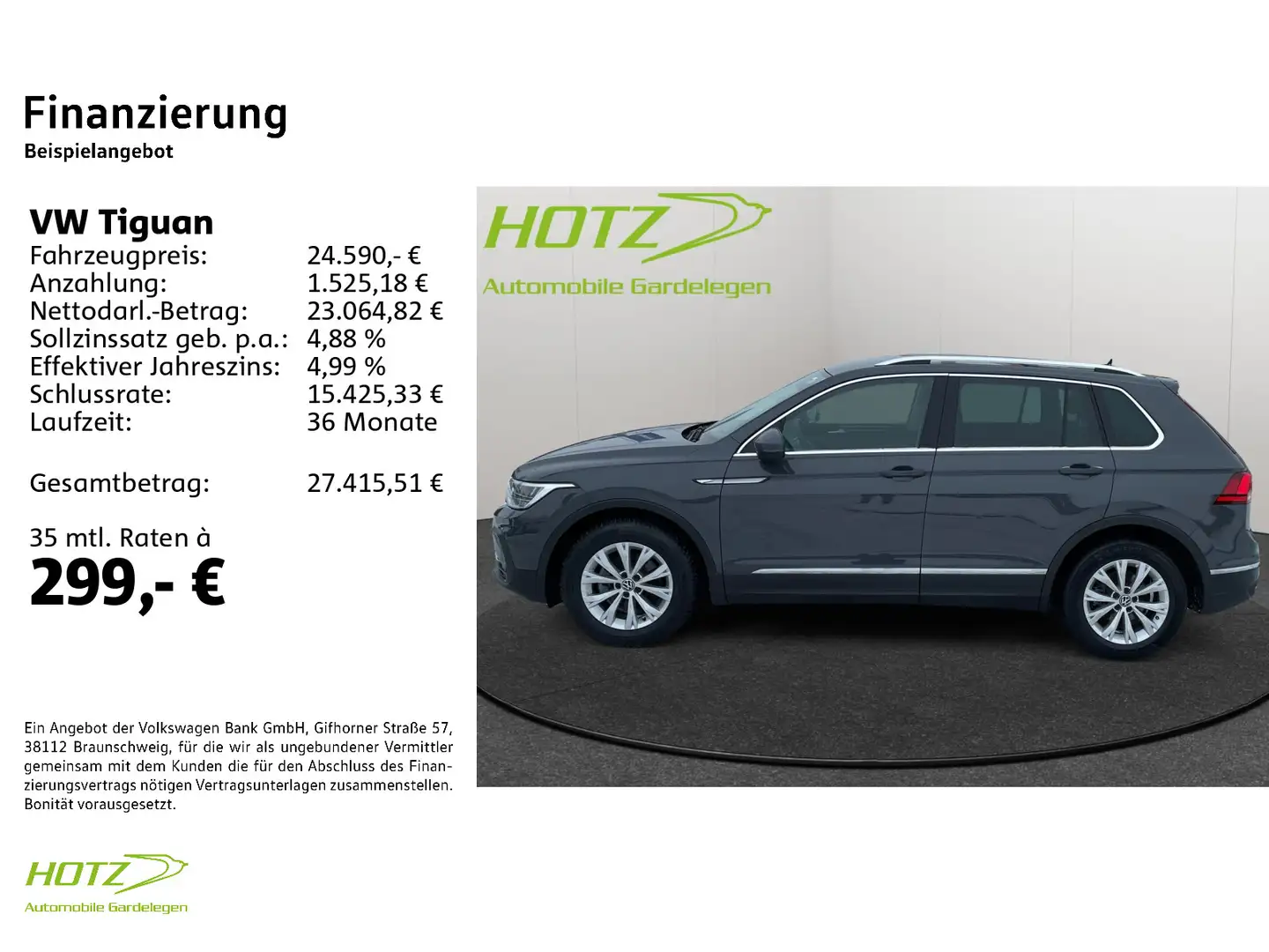 Volkswagen Tiguan 2.0 TDI DSG Life LED/PDC/KAMERA Grau - 2