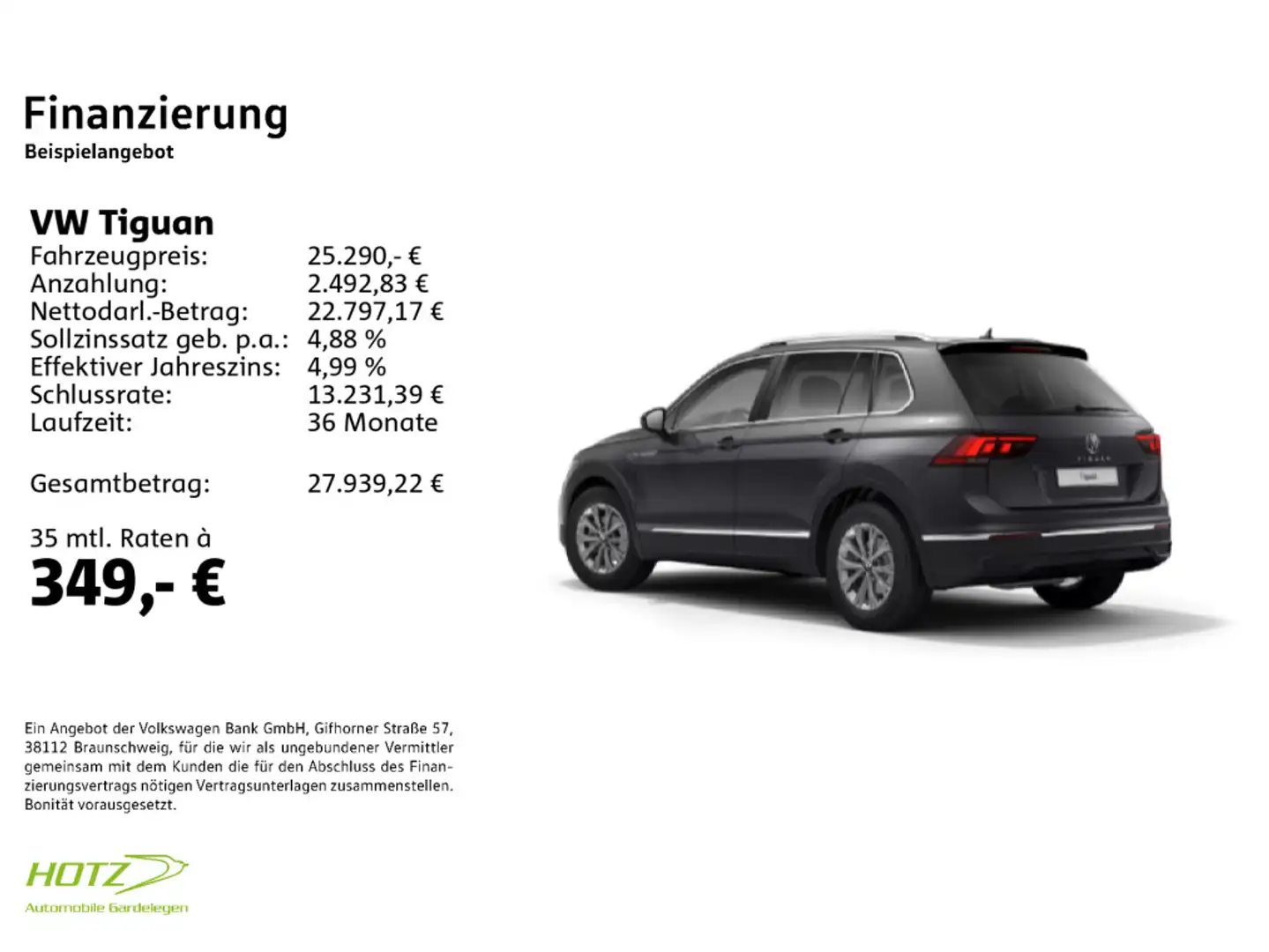Volkswagen Tiguan 2.0 TDI DSG Life LED/PDC/KAMERA Grau - 2