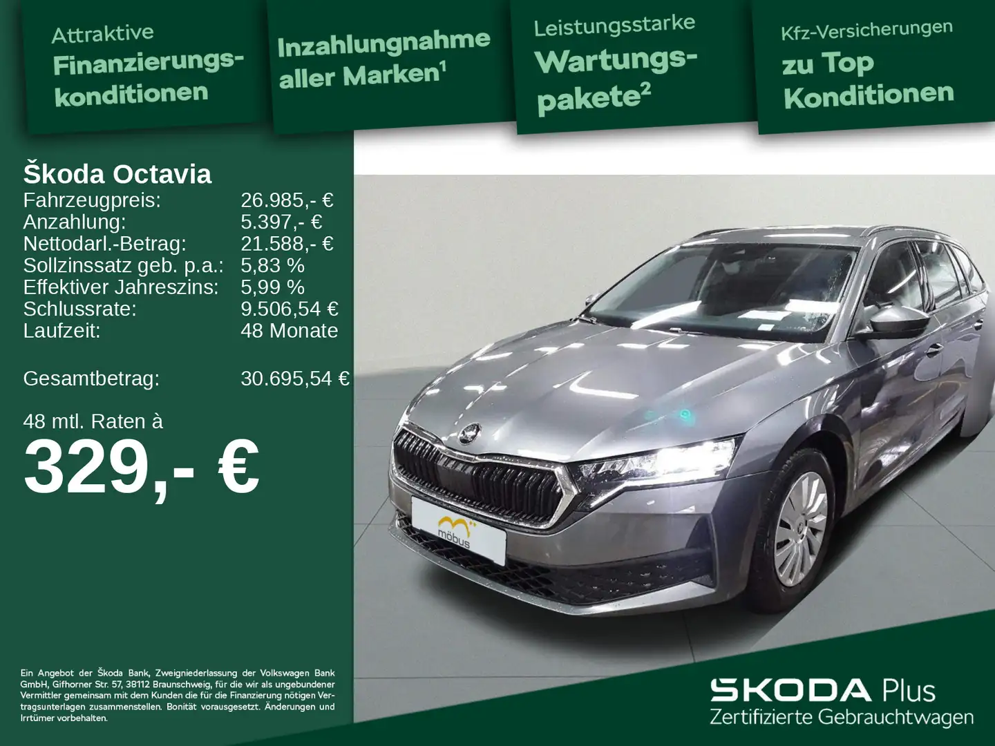 Skoda Octavia Combi 1.5 TSI DSG e-Tec Essence*GANZJ*LE Grau - 1