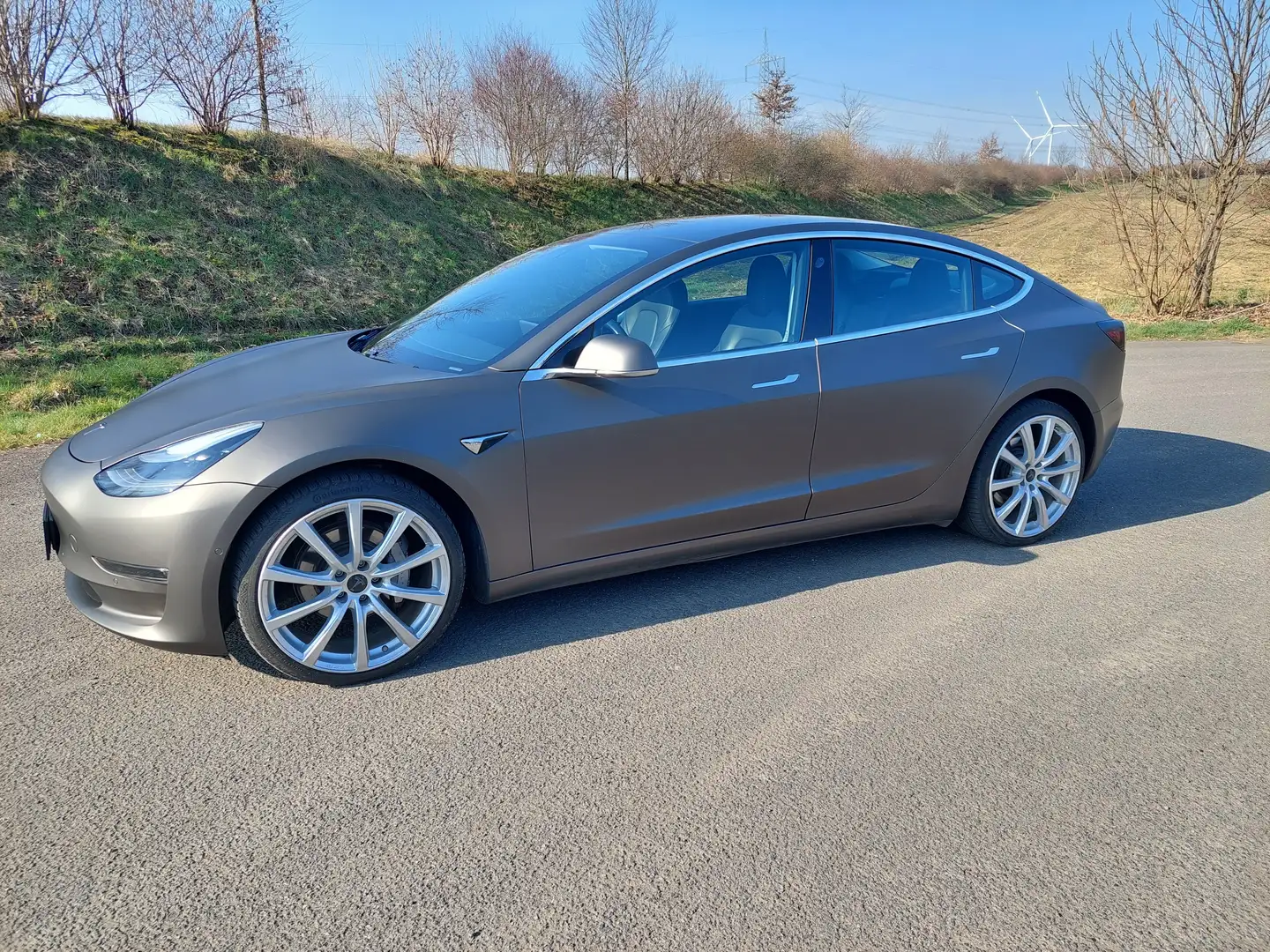 Tesla Model 3 Model 3 Dualmotor Long Range AWD, Mattfoliert Schwarz - 1
