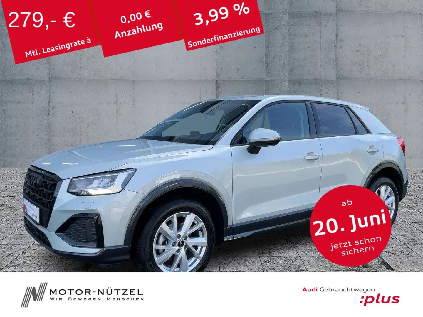 Audi Q2 35 TFSI S-TR ADVANCED LED+PDC+GRA+SHZ+18"LM Silber - 1