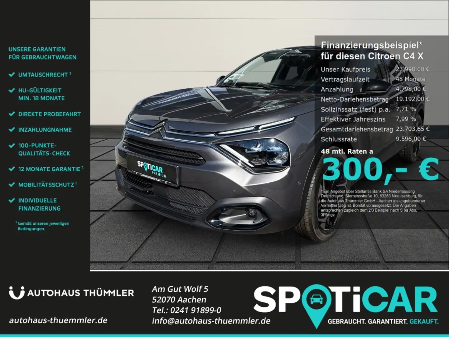 Citroen C4 Shine 1.2 PureTech 130 EU6d HUD Navi Digitales Coc Gris - 1
