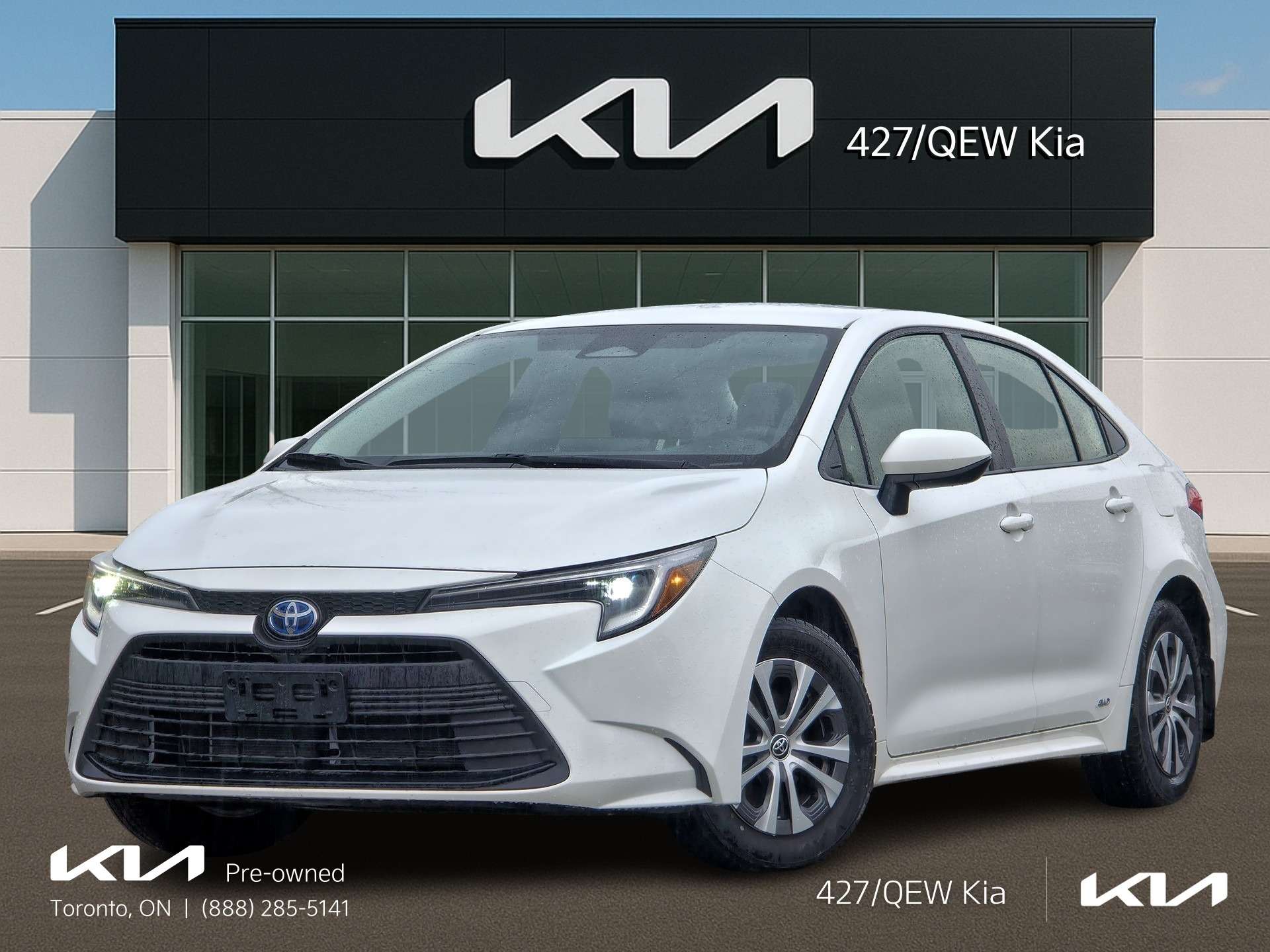 White 2025 Toyota Corolla Hybrid Sedan All-Wheel Drive Automatic