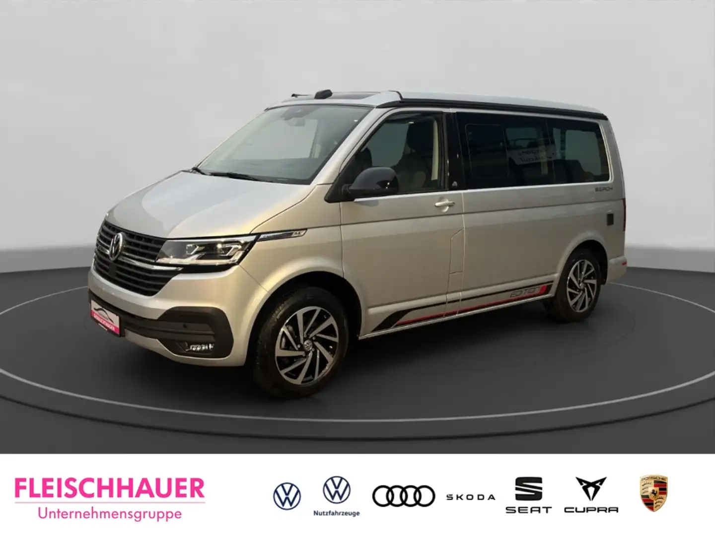 Volkswagen T6.1 California 2.0 TDI Beach Hydraulisches-Dach AHK LED Navi Silber - 1
