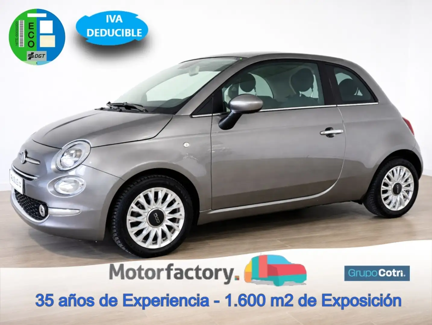 Fiat 500 1.0 Hybrid Monotrim 52kW Gris - 1