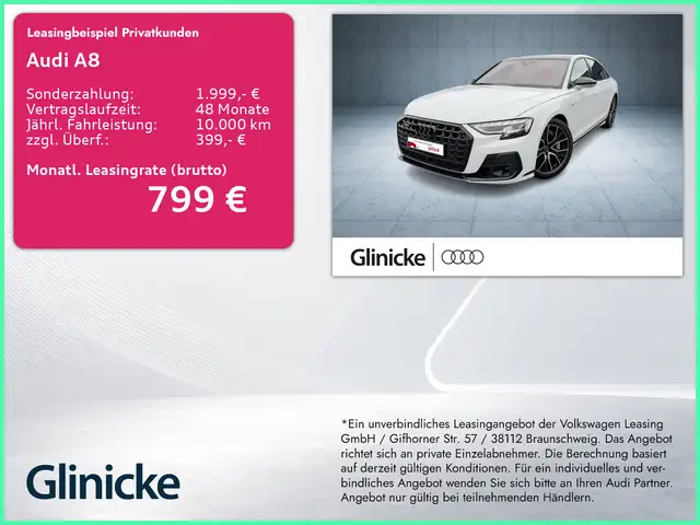 Audi A8 60 TFSI e S line exclusive Pano/HuD/B&O/Assis