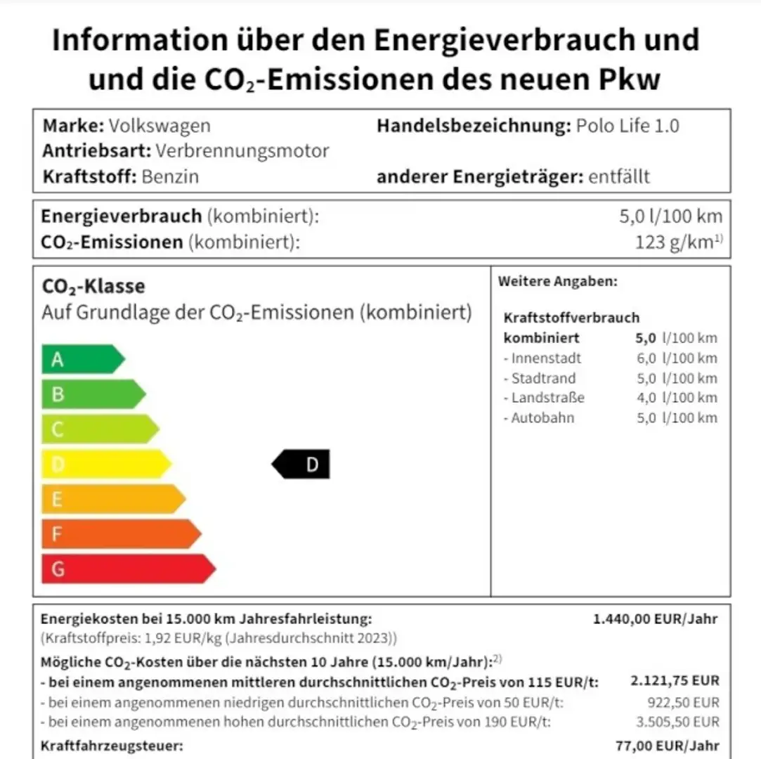 Volkswagen Polo Life 1.0 TSI SITZHZ+PDC+CARPLAY+KLIMA+HHC Klima Weiß - 1