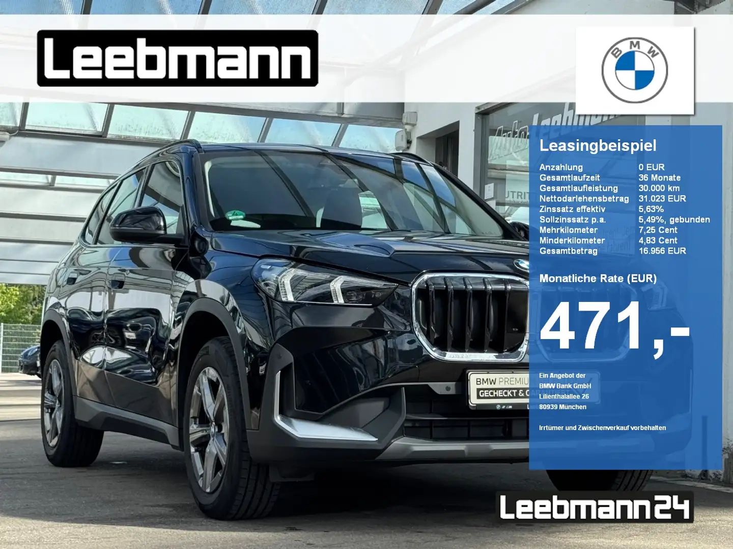 BMW X1 sDrive18i Anhängerkupplung/SportSitze/Premium Schwarz - 1