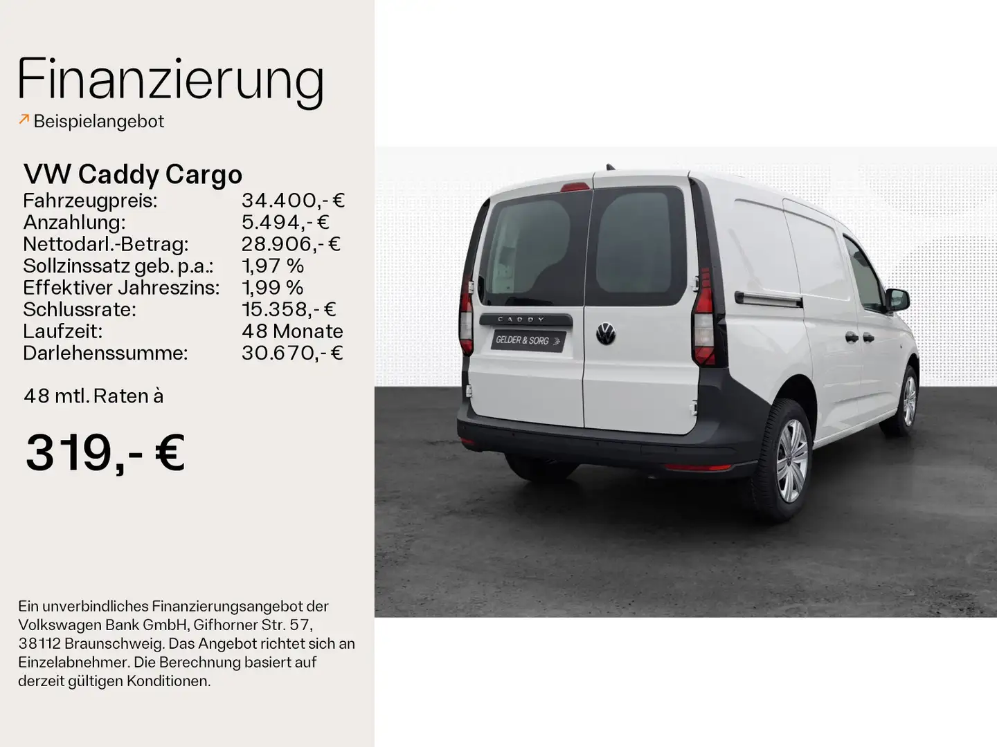 Volkswagen Caddy Cargo TDI DSG *GJR*Winterpaket*Komfortpake Blanc - 2