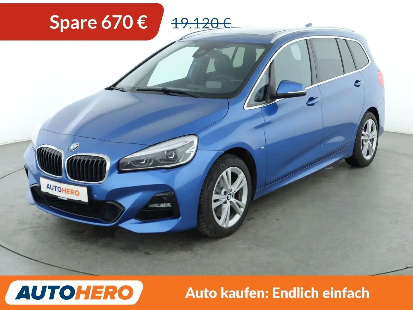 BMW 218 218d Gran Tourer M Sport *NAVI*LED*HUD*PDC* Blau - 1