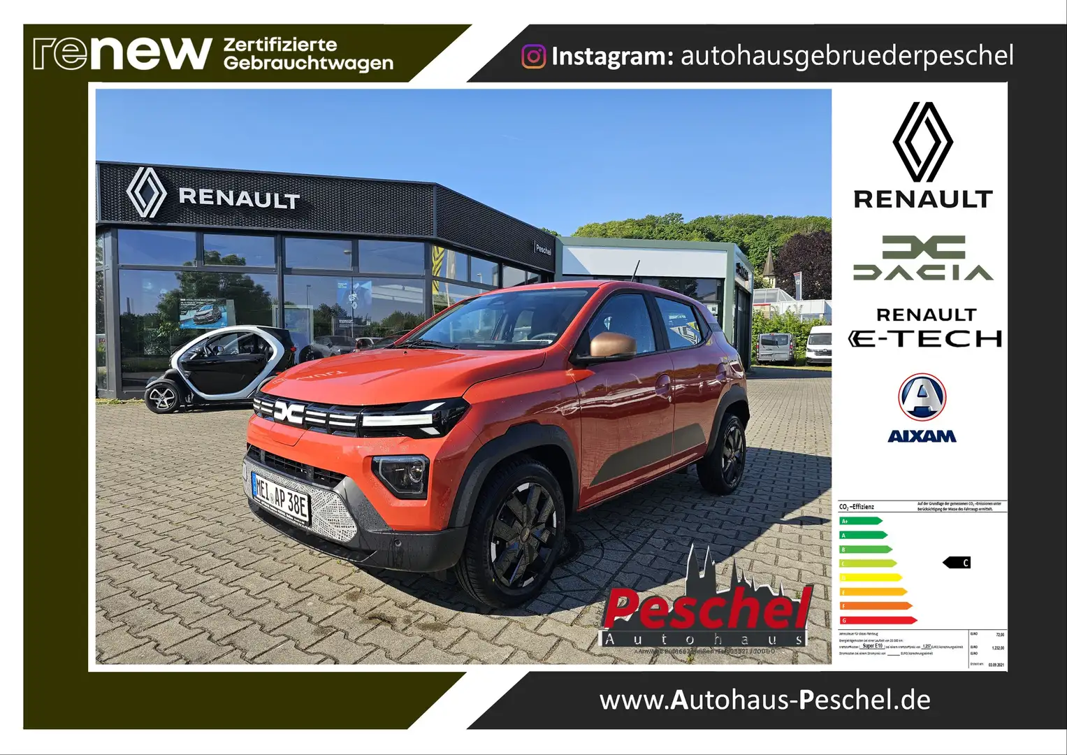 Dacia Spring Extreme 65 Navi Kamera CCS PDC vorn + hinten Rot - 1