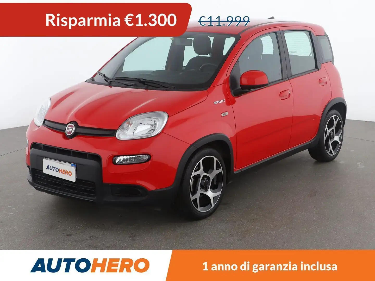 Fiat Panda 1.0 Mild-Hybrid Sport MHEV Rosso - 1