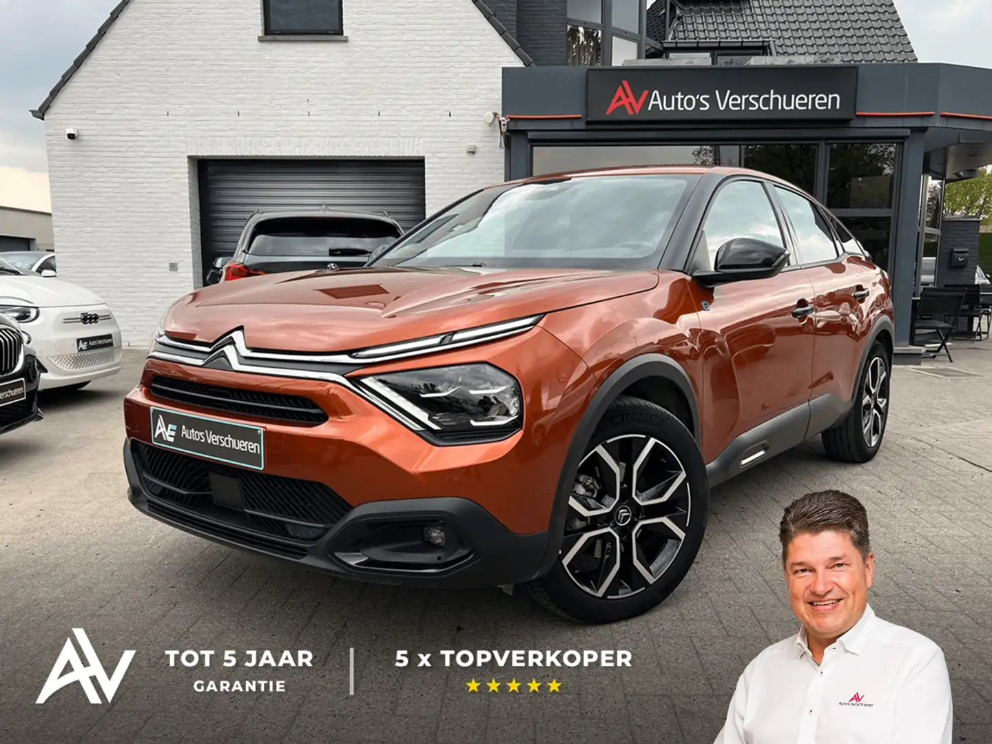 Citroen C4 e-C4 50 kWh Feel ** Navi/Carplay | Camera | DAB Oranje - 1